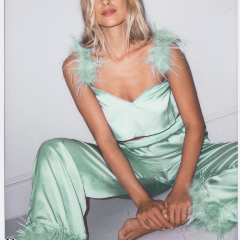 Nasty Gal feather pajamas